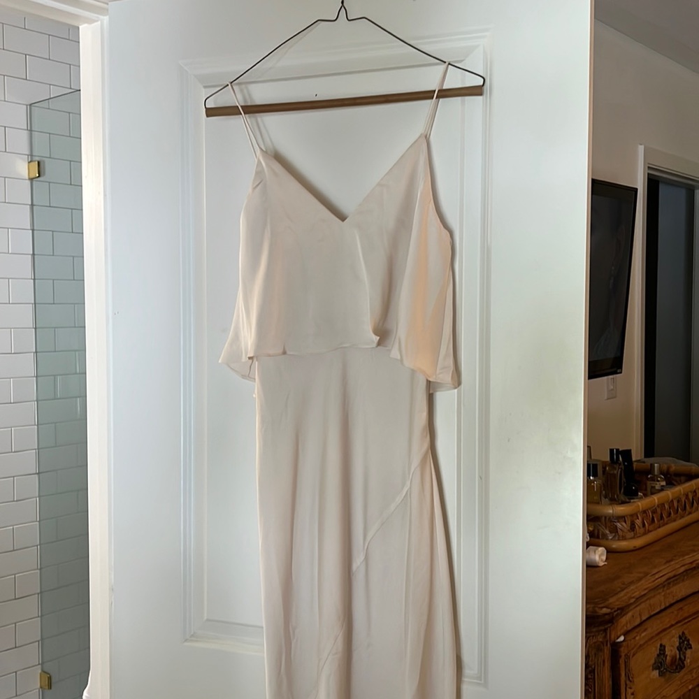 Shona Joy Luxe Bridesmaid Dress, size US 2, ivory color never worn